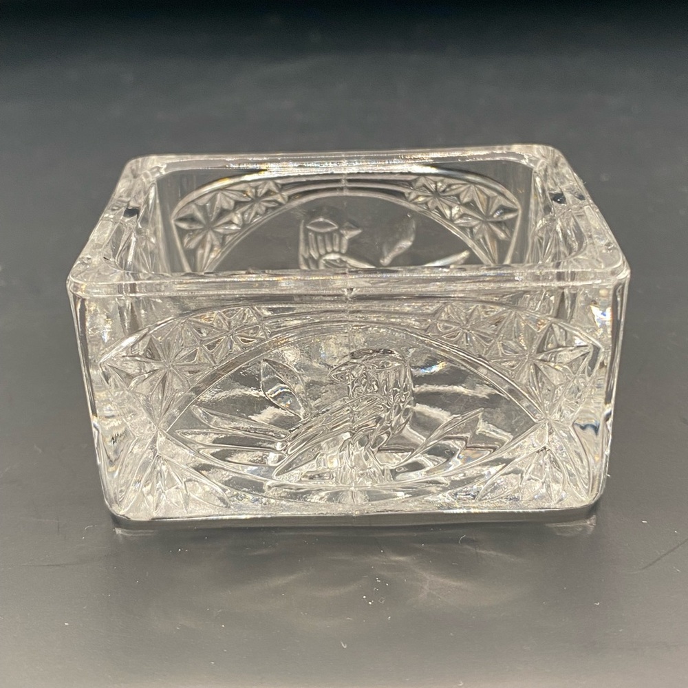 Vintage Hofbauer Byrdes Crystal Glass Trinket Box